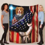 Novia Scotia Duck Tolling Retriever Dog Patriotic Flag USA Blanket Xmas Gift