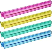 Mahjong Pushers and Racks, Mahjong Racks Set, Acrylic Tile Game Pushers, Multicolor Design, Lightweight and Portable, 47.5x8.1x3cm/18.7x3.2x1.2 Inches, for Gameplay
