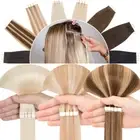 Traceless Tape In 100% REMY Human Hair Extensions Invisible Skin Weft~More Color