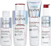 L'Oréal Paris Elvive Bond Repair Complete Regime Bundle, Rescue Pre-Shampoo Treatment, Shampoo, Conditioner and Leave-In Serum, With Citric Acid, For All Types Of Damaged Hair