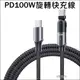 PD100W旋轉快充線 5A 2M 2公尺 180度旋轉頭 PD充電線 傳輸線 Type C to Type C