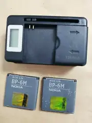 BP-6M + LCD Charger for Nokia 6151 6233 6234 6280 6282 6288 6290 9300i 9300