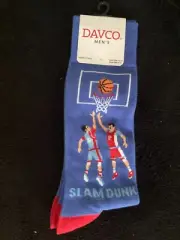 DAVCO Mens Ultramarine Blue Slam Dunk Basketball Socks 10-13 NWT