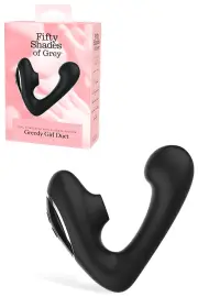 Fifty Shades Greedy Girl Duet 4.6" Dual Stimulator with Clitoral Suction & Come Hither G Spot Waves