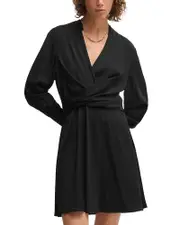 Boss Dimkai Wrap Effect Mini Dress