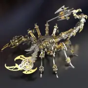 AU Gold mechanical assembly model Scorpion King 3D stainless steel toy gift 8#