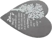Mobestech Heart Memorial Stone for Loved Ones Engraved Life Tree Design Decorative Cemetery Ornament for Home and Garden Remembrance