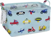 FANKANG Storage Basket,Nursery Hamper Canvas Laundry Basket Foldable with Waterp