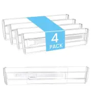 Drawer Divider 4 Pack, Adjustable 3.15" High Expandable from 11.3"-21.6"