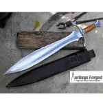 Custom Handmade Carbon Steel Blade Celtic Leaf Sword Machete Hunting | Camping