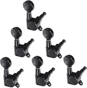 HONITANO 6pcs Guitar Pegs with Head Design Durable Tuning Key Accessories for Easy Guitar Tuning and Replacement Compatible