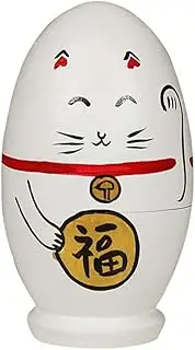 Matryoshka Russian Nesting Dolls 5 Piece Matryoshka Animal Pattern Cat Handmade Wooden Nesting Dolls Japanese Cute Birthday Gift Toy Cute and Fun Gift (Color : A)