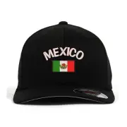Mexico flag embroidered flexfit flex fit baseball cap, National flag cap