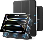 ESR for iPad Pro 11 Inch Case M4(2024, 5th Gen), Powerful Magnetic Attachment, Slim Trifold Stand Case, Supports Pencil Pro and Pencil(USB-C), Durable Protection, Rebound Series, Black