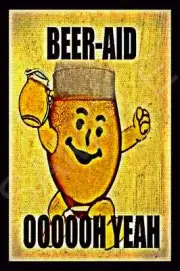 *BEER AID* METAL SIGN MADE IN USA 8X12 KOOL FUNNY BAR HAPPY HOUR BREW PUB