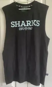 NRL Cronulla Sharks Muscle Tee - BRAND NEW