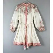 City Chic Chloe Placement Dress Womens 14 Ivory Floral Paisley Boho Peasant NWT