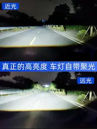 在飛比找樂天市場購物網優惠-LED大燈 車燈 汽車大燈 H4遠近一體帶透鏡燈泡汽車led