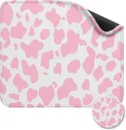 ZSYTZL Mouse Pad 20 x 24 cm Square Dairy Cow Mouse Pad Pink Minimalist Mouse Mat Waterproof Not Easy to Slide Rubber Base Mouse Pads for Office Laptop
