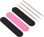 HAKIDZEL Wooden Nail File Set 200pcs Manicure Kit Nail Buffing Block Cuticle Stick for Home Use Salons