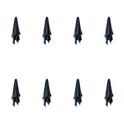 8PK Linen House Aria Slate Cotton/Bamboo Quick Dry Soft Face Washer 33x33cm Blue