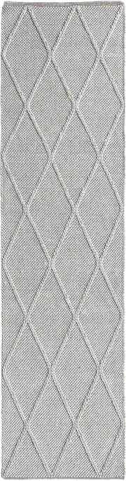 Diamond Cream Wool Runner Rug