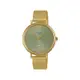 CASIO卡西歐 SHEEN 簡約高雅 藍寶石水晶玻璃 水晶點綴 雅緻綠 米蘭錶帶 SHE-4539GM-3A_34mm