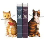 Sterling Brand "Cats Meow" Bookends