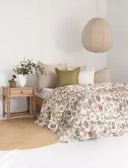 Kantha Quilt Indian Quilt Block Print Quilt Bedspread Bohemian Boho Cotton Throw Quilt Handmade Blanket Doona King Size 038