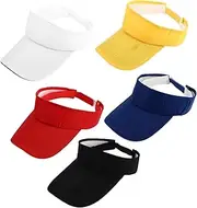 [Healvian] Pack Outdoor Visor Hat Unisex Sun Visor Cap Adjustable Brim Breathable Polyester
