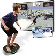 GoBalance Board - App-Enabled Balance Board. Smart Bluetooth Sensor, 12 FREE Interactive Games - Fun, Balance Training and Home Gym Workout! Boost Coordination & Strength for Teens and Adults