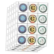 12-Pocket Coin Pages for Collectors, Standard 9-Hole Coin 12 Pocket - 5 Sheets