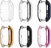 Full Coverage Protective Watch Case Cover for Amazfit GTS 4, Soft TPU Screen Protector for Amazfit GTS 4 Watch Accessories (6 Pack)