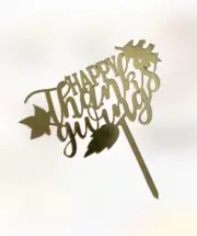 Holidays Thanksgiving Cake Topper Devore Fall Party Golden