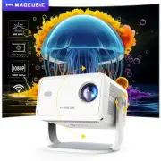 Native 1080P 650ANSI 4K Android 11 L018 360° Projector with Auto Keystone