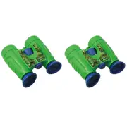 2PK Wild Adventure Binoculars Educational Toy 19.7x20.3cm Kids Green 3y+