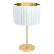 Tamaresco Brushed Brass and White Table Lamp