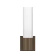 Leaman Vanity Sconce - Single Light - Bronze - Opal Shade, NEW FACTORY SEALED