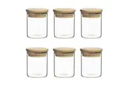 6pc Ecology Pantry 7.5cm Round Spice Jar Container Storage Set w Bamboo Lid