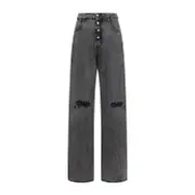 [Mm6 Maison Margiela] Mm6 Maison Margiela-Black Cotton Jeans-Donna 28 WAIST