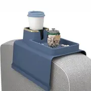 Cup Holder for Couch,Sofa Armrest Tray?Portable Couch Drink Holder Blue