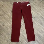 NWT Men's BRAX Fabio Five-Pocket Hi-Flex Red Corduroy Trousers Size 38x34