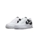 【NIKE】NIKE AIR FORCE 1 NN GS 中大童 童鞋 女鞋 休閒鞋 白黑色-HF9096100