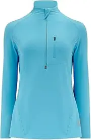 [time to run] Women's Running/Gym/Exercise/Workout Long Sleeve Thermo Zip Neck Top