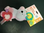 Bright starts shine unicorn sparkle & shine on the go toy touch rattle teether