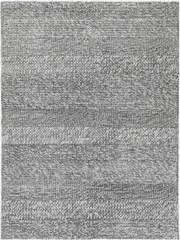 Zayna Grace Contemporary Charcoal Wool Rug