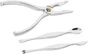 SHERCHPRY Set of 3 Crab Peeling Tools Kitchen Tongs Crab Spoon Seafood Eating Kit