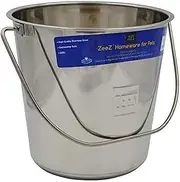 ZEEZ SS Round Bucket Pail 12.3L, , Stainlee Steel