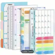 A6 Planner Inserts Monthly Weekly Planner Refills Expense Budget Sheets