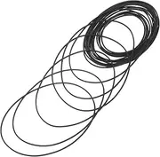 JOINPAYA 20pcs Cassette Player Belts Replacement Cassette Tape Recorder Belts 1mm Square Rubber Drive